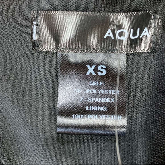 Aqua~NWT~Womens 3/4 Sleeve Deep V-Neck Black Feminine Floral Mini Dress~Sz XS‎ - Picture 13 of 15